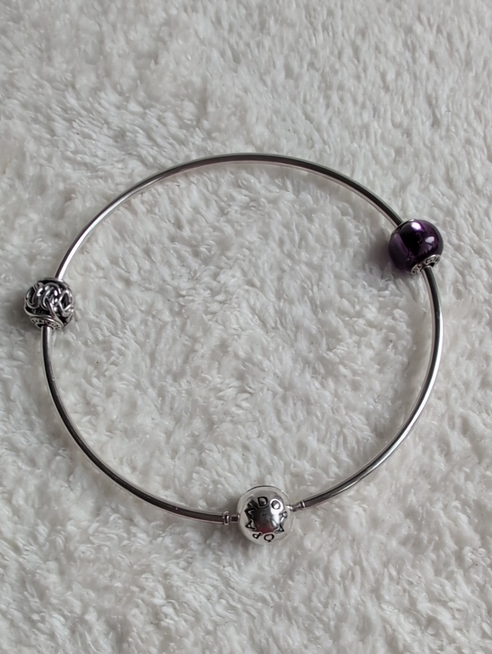 Pandora Essence Collections Sterling Silver Bangle Bracelet with Charms